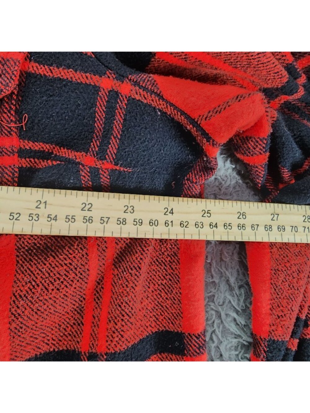 Old Navy Top Womens XXL Red Plaid Flannel The Classic Button Up Shirt *Read* - Picture 5 of 10